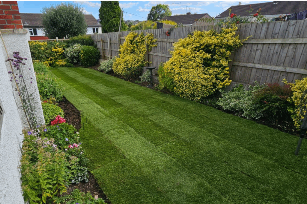 freshly laid turf in Plymouth